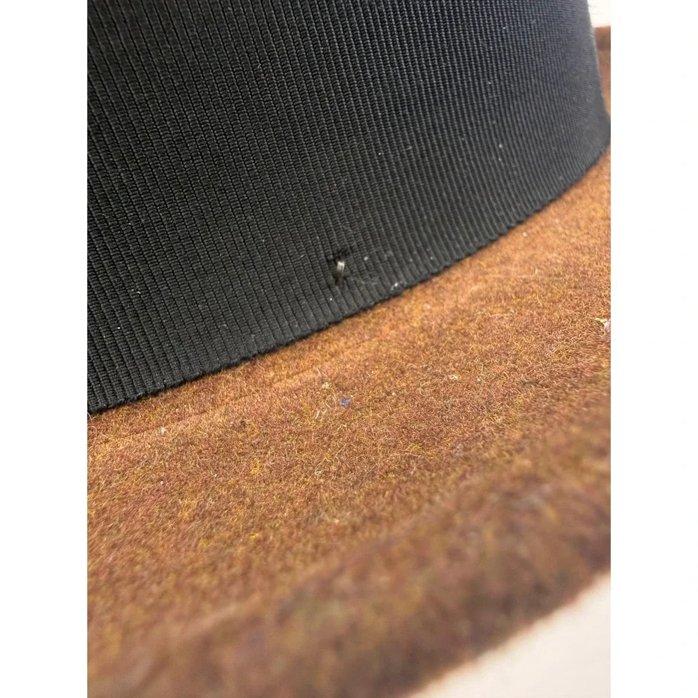 Bailey of Hollywood Darron Pork Pie 100% Wool Lite Felt Brown with Black Ribbon
